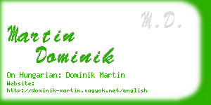 martin dominik business card